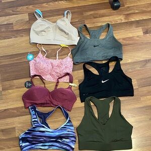 Athletic Sports Bra Collection - Black, Blue, Burgundy, Olive size M